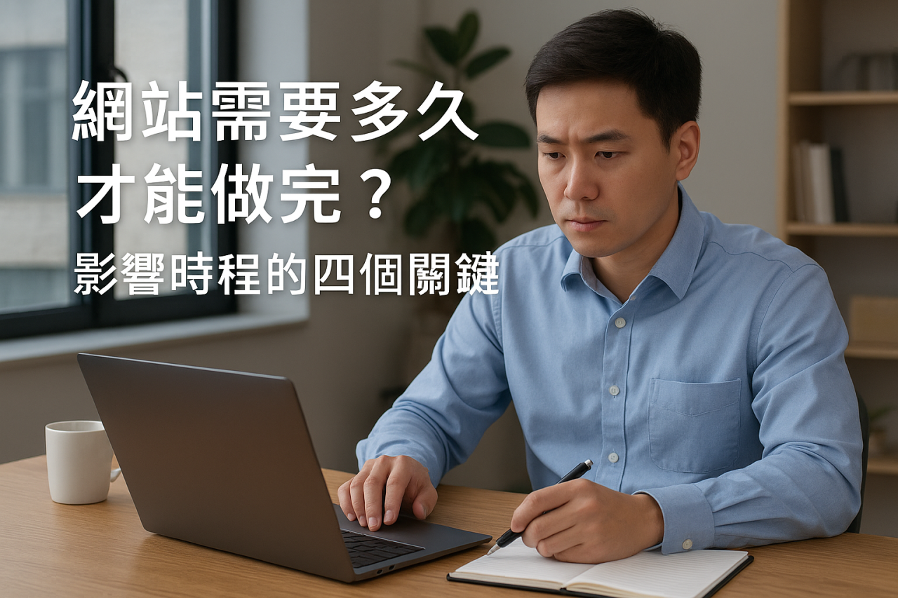 網站需要多久才能做完？影響時程的四個關鍵